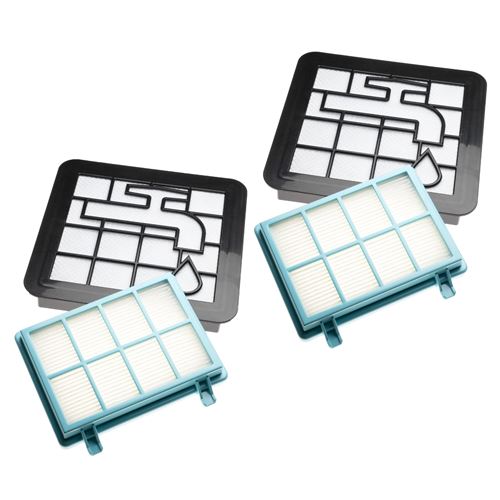 vhbw Lot de filtres compatible avec Philips PowerPro Compact FC9333/09, FC9334/09, FC9350/01 aspirateur - 6x filtres
