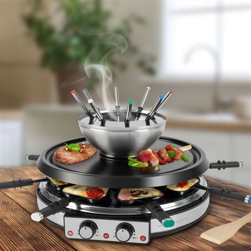 Appareil à raclette et fondue 8 personnes Proficook PC-RG/FD1245 - Raclette  - Achat & prix