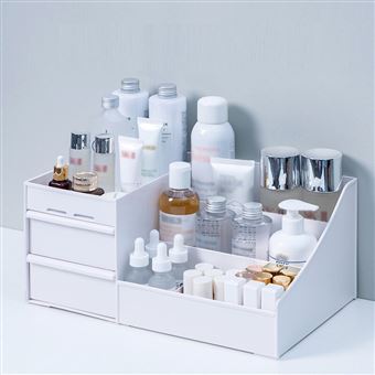 Boîte de rangement cosmétique acrylique bricolage, vitrine d'organisateur  de tiroir de maquillage avec 3 organisateur de bijoux en velours 