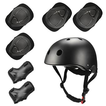 Kit Protection Enfant 10 Pièces – Casque Léger + Coudières + Genouillères + Poignets, 3-10 Ans, Pour Vélo Trottinette Ski