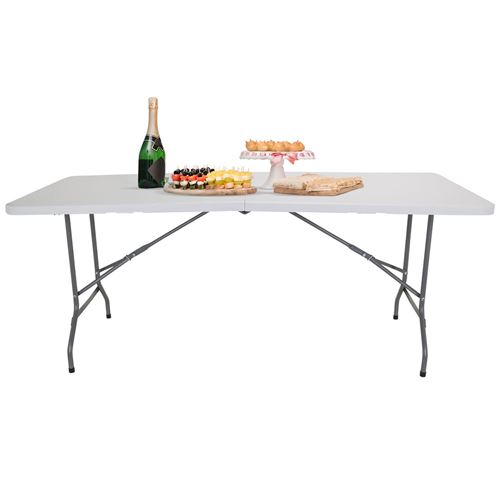 Table à manger pliante blanche 105x75x75 – EASY MOBILIER