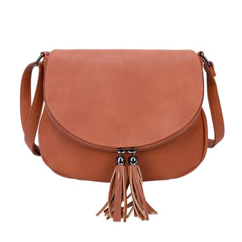 Sac à Bandoulière pour Femme à Fermeture Éclair Gallantry Marron