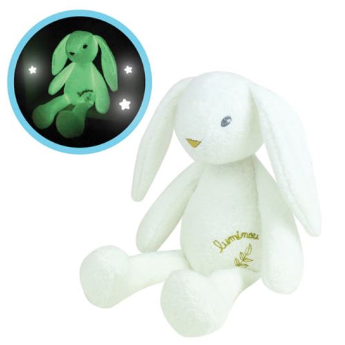 Non Communiqué Blanc Peluche Lapin Luminou - 30 Cm