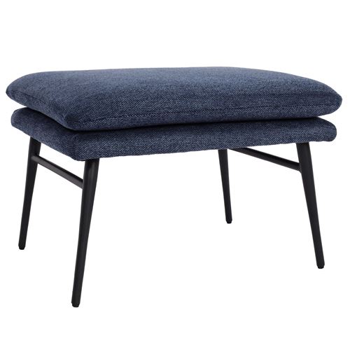 Mendler Bleu Tabouret Tissu - Image 3