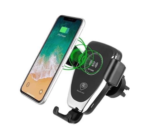 Chargeur de Voiture Sans Fil, évent à Serrage Automatique à Charge Rapide Qi ABS 10W(Noir)-Chronus