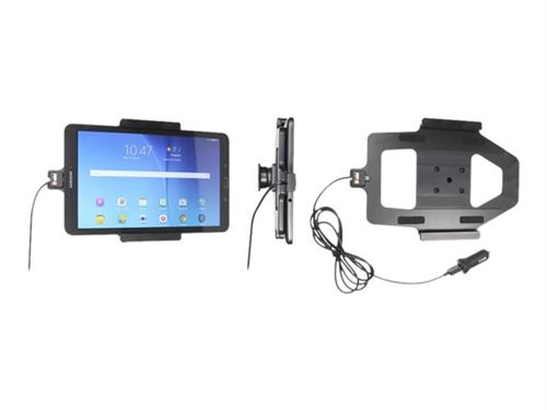 Brodit Active holder with cig-plug - Socle de charge + adaptateur d'alimentation de voiture (Micro-USB de type B) - pour Samsung Galaxy Tab E (9.6 \