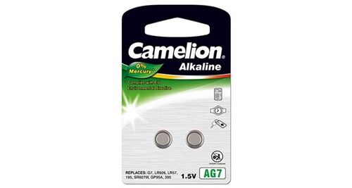 Pack de 2 piles camelion alcaline ag7,lr57 lr926 ndash;395 0% mercury/hg