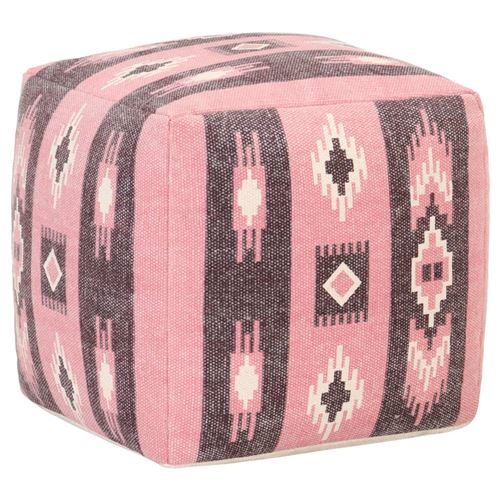 vidaXL Pouf Design imprimé Rose 45x45x45 cm Coton