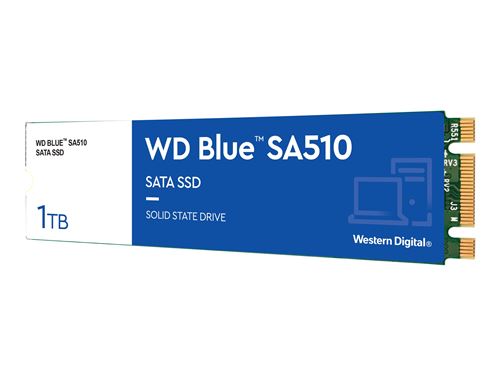Wd Blue Sa510 Wds100T3B0B - SSD - 1To - Interne - M.2 2280 - Sata 6Gb/S - Bleu