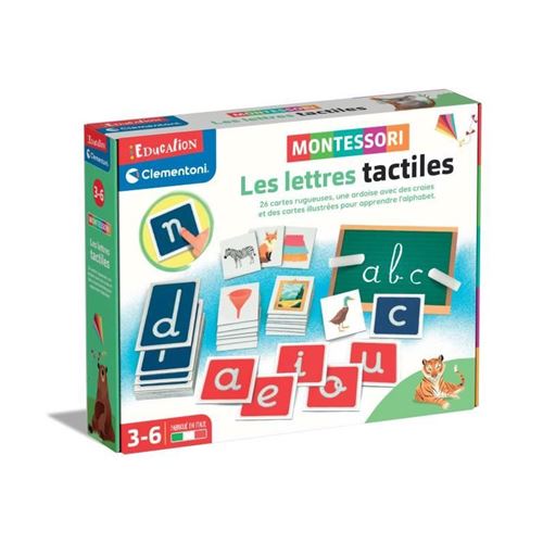 Clementoni - Montessori - Les Lettres Tactiles Pour Apprendre L'Alphabet