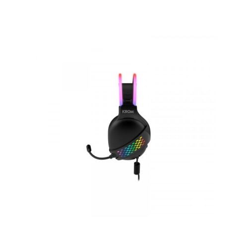 Krom Micro-Casques Gaming Klaim RGB LED Noir