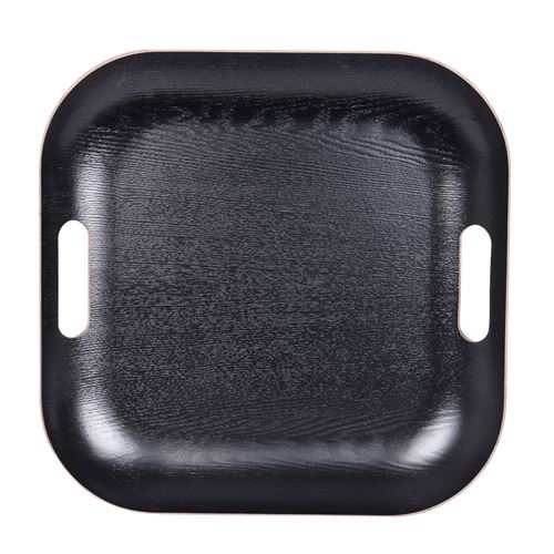 Non Communiqué Noir Plateau Carré 39 Cm - Table Passion