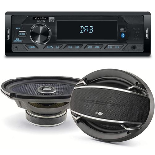 Pack sono voiture Autoradio AR390DAB + 2 haut parleurs ovales 6x9 Caliber 180W