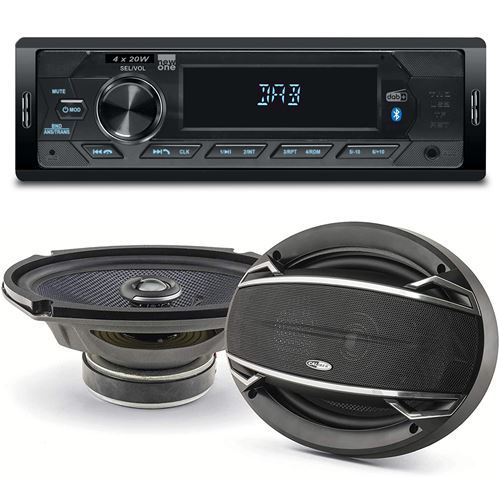 Pack sono voiture Autoradio AR390DAB + 2 haut parleurs ovales 6x9 Caliber 180W