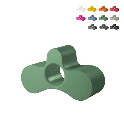 Banc Design Table Moderne Modulable Extérieur Bar Jardin Wheely Slide, Couleur: Vert foncé
