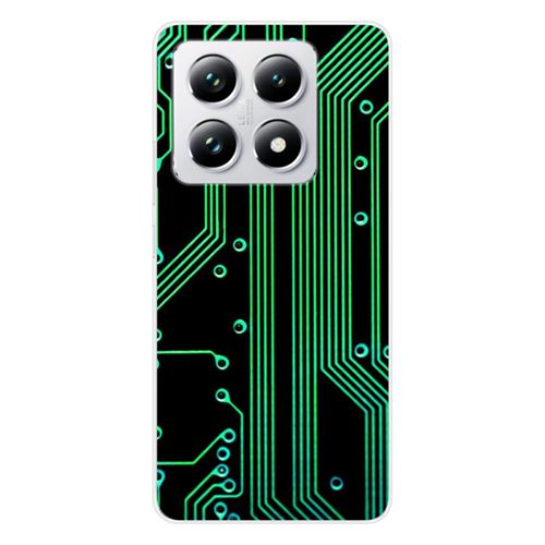 Coque en silicone imprimée compatible Xiaomi 14T 4G Texture circuit geek