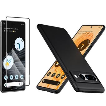 Pack Protection Pour Google Pixel 7 5G : Coque Silicone Transparente + 2 Vitres De Rechange