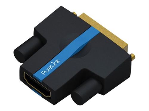 Purelink Cinema series CS010 - Adaptateur vidéo - liaison simple - HDMI femelle pour DVI-D mâle - blindé - noir - vis moletées