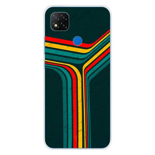Coque en silicone imprimée compatible Xiaomi Redmi 9C Retro lines