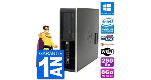 Pc hp compaq pro 6300 sff intel g630 ram 8go disque dur 250go windows 10 wifi