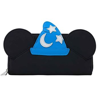 Petit Portefeuille Mickey Et Minnie Rose Foncé - Cuir Synthétique - Neuf
