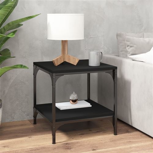 Non Communiqué Noir Vidaxl Bijzettafel 40X40x40 Cm Bewerkt Hout Zwart819377