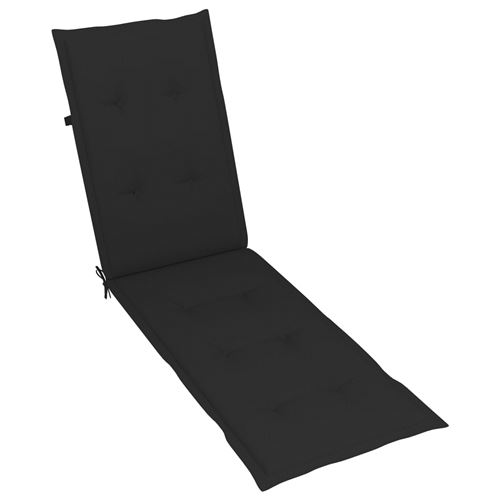 Coussin de chaise de terrasse (75+105)x50x4cm Noir