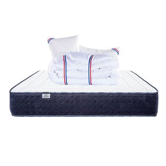 Matelas mousse 160x200 cm luxury literie soutien mi-ferme oreiller(s) - 1