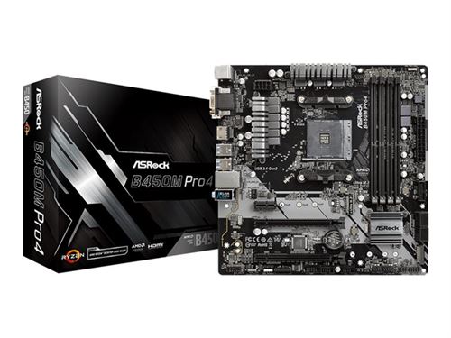 Carte mère asrock b450m pro4, amd b450 - sockel am4
