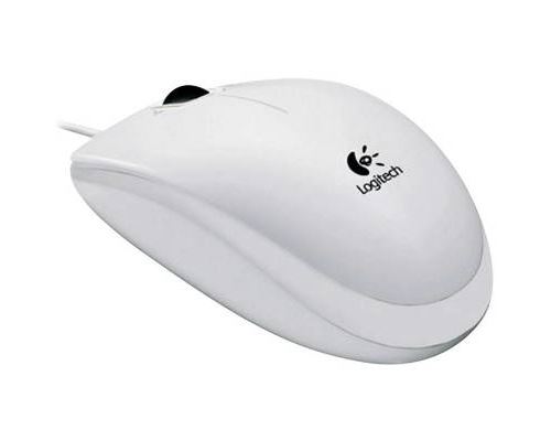 Logitech B100 - muis - USB - wit