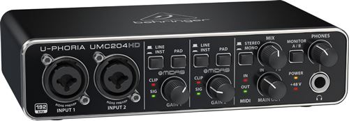 Behringer U-PHORIA UMC204HD interface audio