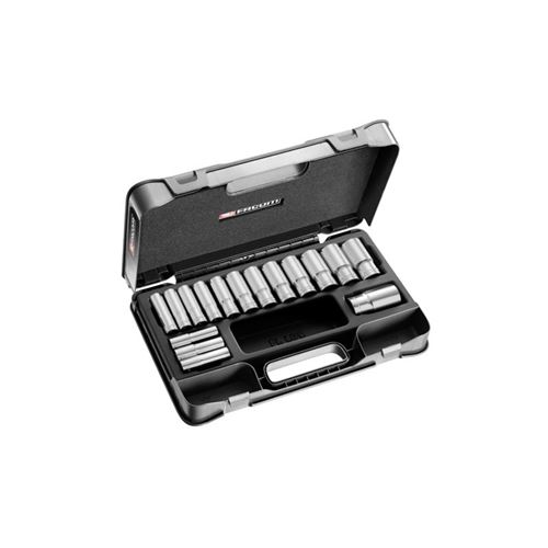 Coffret Douilles 1/2' Longues 6 Pans Métriques Facom - 16 Pièces - S.405Ae