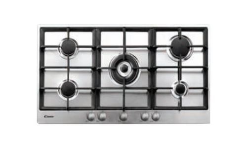 Candy P-Line PG 952/1 SX GH - Table de cuisson au gaz - 5 plaques de cuisson - Niche - largeur : 84 cm - profondeur : 48 cm - acier inoxydable