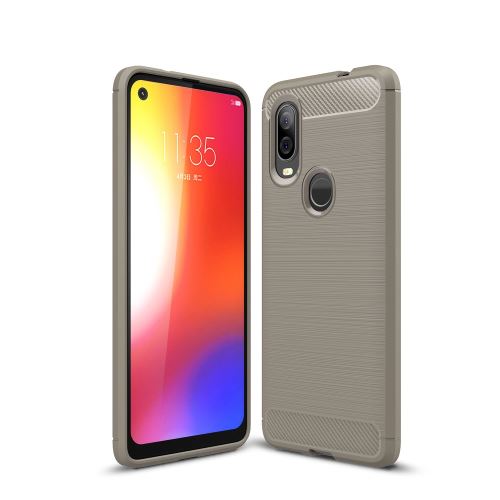 Coque en TPU fibre de carbone gris pour Motorola P40