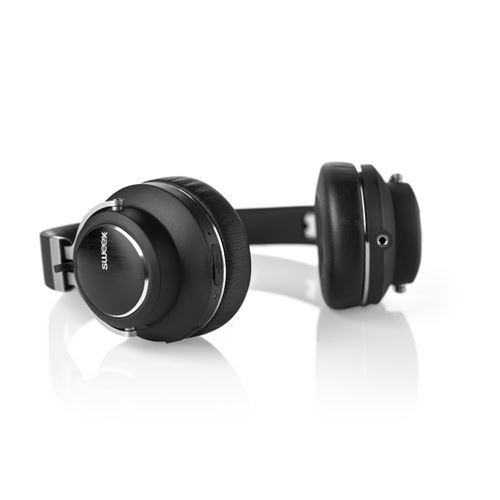 Sweex - Koptelefoon met micro - over oor - Bluetooth - draadloos - zwart, aluminium