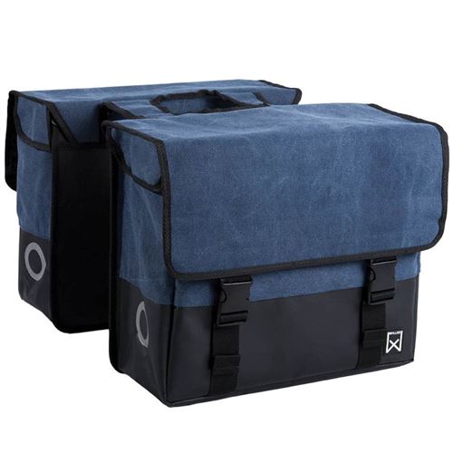 Willex Sac à journaux Toile 40 L Bleu et noir mat 15113