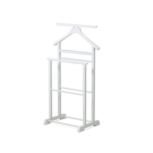 Valet de nuit double en bois massif FUNNY blanc