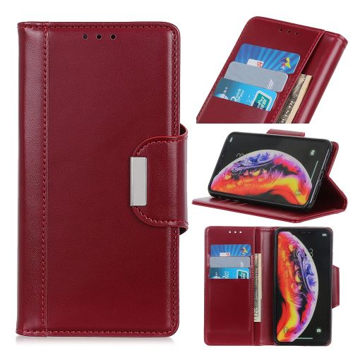 Etui en PU avec support rouge pour votre Huawei Honor 9X Pro