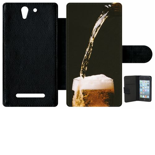 Étui Porte Feuille Sony Xperia C3 Et C3 Dual Beer