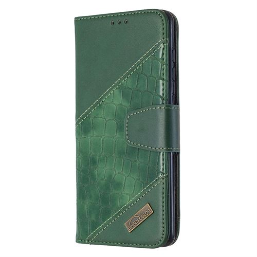 Coque PU Cuir FAYANGRIES pour Samsung Galaxy A21s Support Protection Flip étui - Vert Foncé