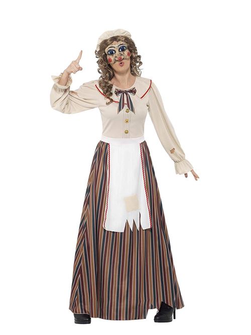 Smiffys Costume Judy possédée, Multicolore, avec robe, chapeau et masque en latex