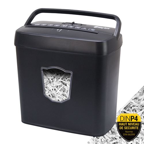 Destructeur De Document Waytex 77316 Coupe Croisée Din P-4 - 6 Feuilles