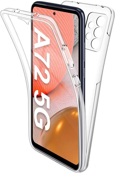 Coque pour Samsung A72 - Silicone Intégrale Transparent 2 Parties Avant Arrière Emboitable Phonillico®