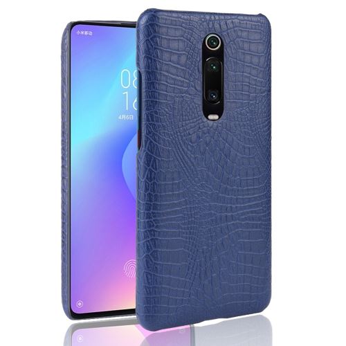 Etui en PU crocodile bleu pour votre Xiaomi Redmi K20/K20 Pro/Mi 9T/Mi 9T Pro
