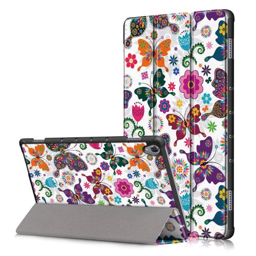 Etui en PU impression de modèle papillon avec support tri-pliure pour votre Huawei MediaPad M6 10.8 pouces