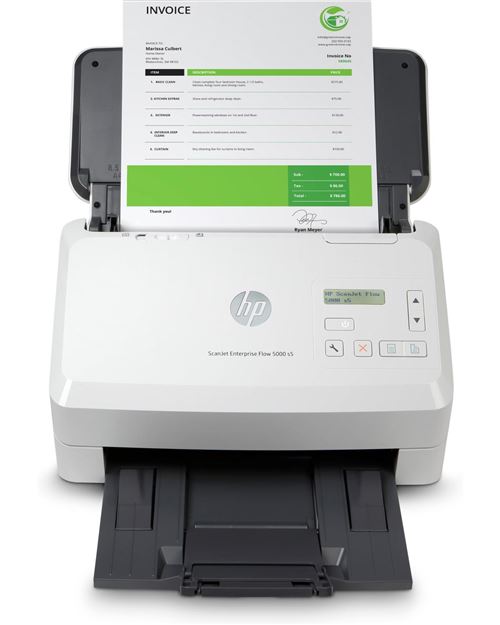 HP ScanJet Enterprise Flow 5000 s5 - Scanner de documents - CMOS / CIS - Recto-verso - 216 x 3100 mm - 600 dpi x 600 dpi - jusqu'à 65 ppm (mono) / jus