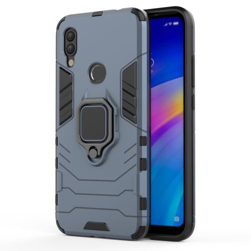 Housse étui Coque anti-choc avec support pour Xiaomi Redmi Note 7 / Note 7 Pro - Bleu/Noir -4401