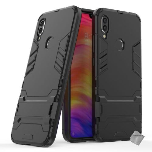 Housse etui coque rigide anti choc pour Xiaomi Redmi Note 7 avec film ecran - NOIR