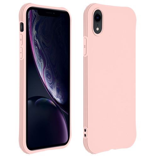 Avizar Coque pour iPhone XR Silicone Flexible Bumper Résistant Rose