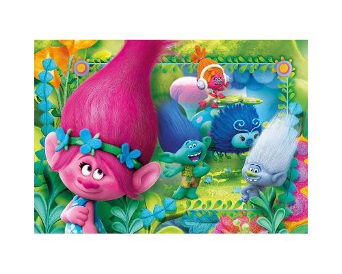 Puzzle 60 Pièces : Pièces XXL - Trolls, Clementoni